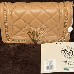 Valentino Orlandi Taupe Crossbody Handbag NWT